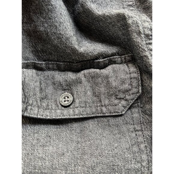 Wrangler Jean Shirt Mens XL Flex for Comford Stretch Black Workwear Rodeo Cowboy - Picture 11 of 13